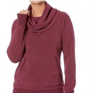 L.L. Bean Burgundy Cowl Neck Sweater